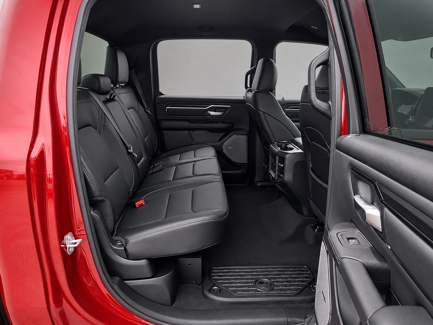 RAM 1500 rear cabin with spacious black seating